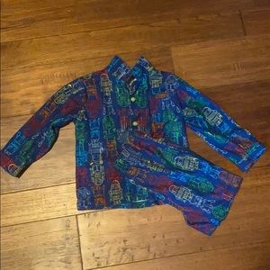 Winter boys robot pj’s
